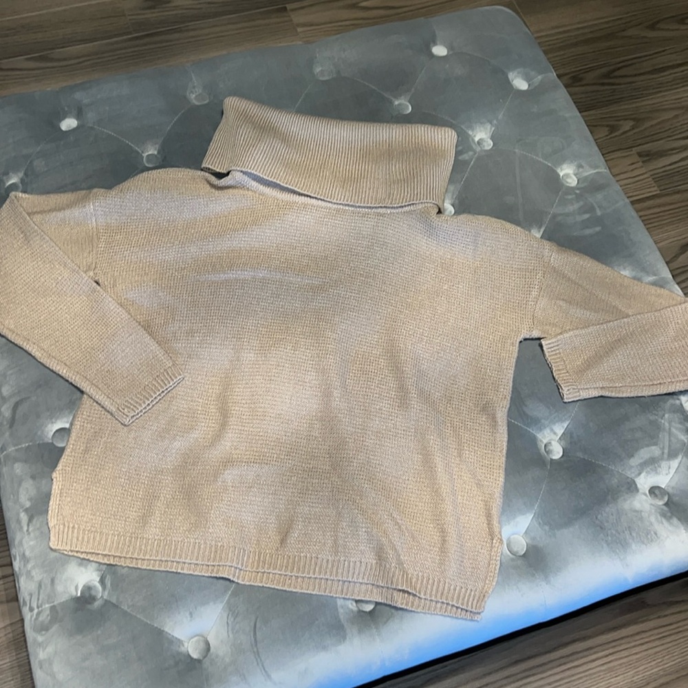 Tan high neck sweater